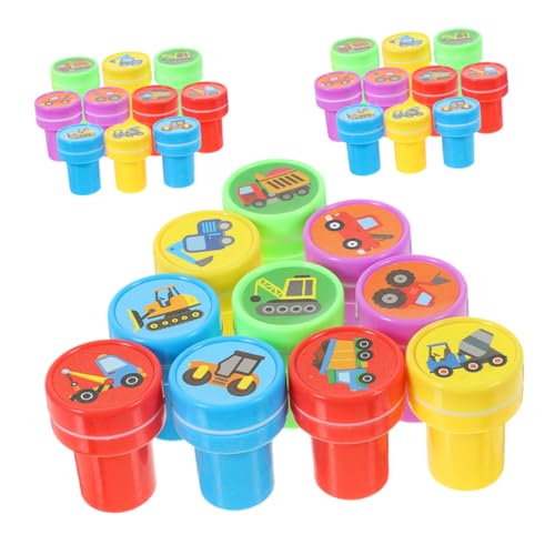KONTONTY 3Sätze Stempel Mit BAU Und Feuerwehrauto Motiven Sicheres Kunststoff Partydekorationen Und Klassenzimmer Aktivitäten Kreative Spielmöglichkeiten Für Kleinkinder von KONTONTY