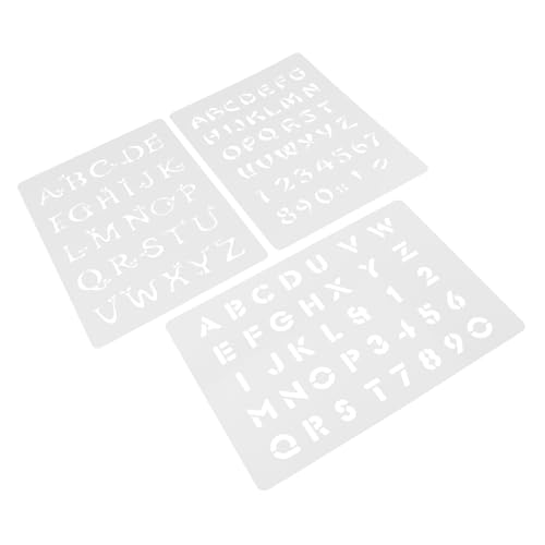 KONTONTY Malschablonen-Set 3-teilig Buchstabenschablonen Aus Kunststoff Alphabet-schablonen Für Bastelprojekte KONTONTY Malschablonen-Set 3-teilig Buchstabenschablonen Aus Kunststoff Alphabet-schablonen Für Bastelprojekte von KONTONTY