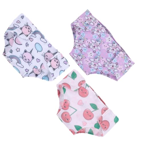 KONTONTY Baby Puppenkleider 3st Puppenkleidung Kindertagsgeschenke Kindertag Puppen-Dekoration Puppentasche Geburtstagsmitgebsl Puppenaugen Puppenzubehör Puppen Höschen Puppenhöschen Stoff von KONTONTY