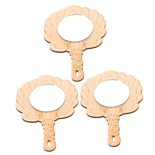 KONTONTY 3St kleiner handgefertigter Spiegel Kompaktspiegel Vergrößerungsspiegel bastelsets+für+ bastel set für unlackierter Handspiegel handgefertigte Handwerksform hölzern KONTONTY 3St kleiner handgefertigter Spiegel Kompaktspiegel Vergrößerungsspiegel bastelsets+für+ bastel set für unlackierter Handspiegel handgefertigte Handwerksform hölzern von KONTONTY
