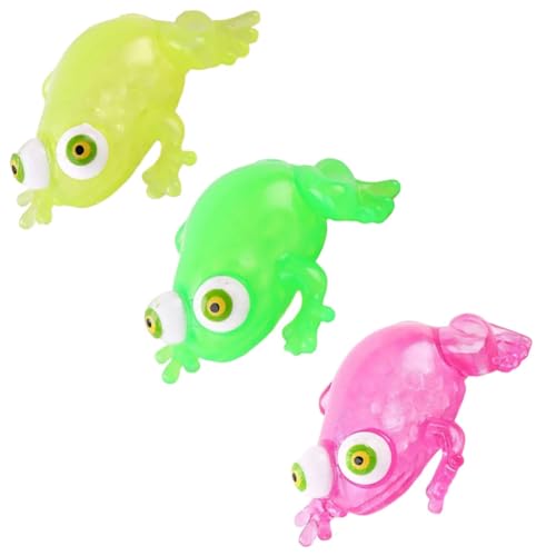 KONTONTY Krabbel Spielzeug 3st Kneifen Für Kinderspielzeug Jucarii Pentru Copii Spielsachen Für Squeeze Toys Froschförmig Zusammendrücken Dehnbares Weiches Gummi von KONTONTY