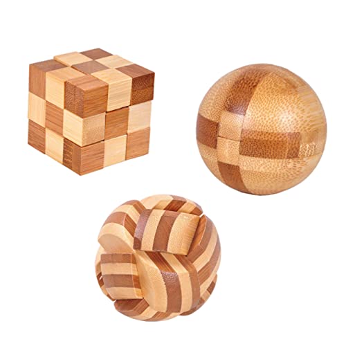 KONTONTY 3Stücke Luban Lock Teiliges Holzpuzzle für Erwachsene Fördert Problemlösungsfähigkeiten Stressabbau und Eltern Junge Mädchen Interaktion Kreatives Denkspielzeug KONTONTY 3Stücke Luban Lock Teiliges Holzpuzzle für Erwachsene Fördert Problemlösungsfähigkeiten Stressabbau und Eltern Junge Mädchen Interaktion Kreatives Denkspielzeug von KONTONTY