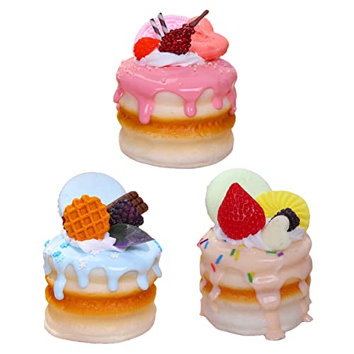 KONTONTY 3stücke Teiliges Realistischer Zweilagiger Kunstkuchen Faux Dessert Modelle Für Fotografie Und Bäckerei Requisiten Gemischte Farben KONTONTY 3stücke Teiliges Realistischer Zweilagiger Kunstkuchen Faux Dessert Modelle Für Fotografie Und Bäckerei Requisiten Gemischte Farben von KONTONTY