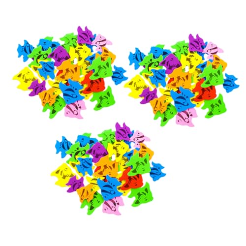 KONTONTY 3Taschen Fischförmige Schwammaufkleber für Selbstklebende Eva Sponge Sticker zur Kreativen Gestaltung und Farberkennung Bastelmaterial für DIY Projekte der Schule KONTONTY 3Taschen Fischförmige Schwammaufkleber für Selbstklebende Eva Sponge Sticker zur Kreativen Gestaltung und Farberkennung Bastelmaterial für DIY Projekte der Schule von KONTONTY