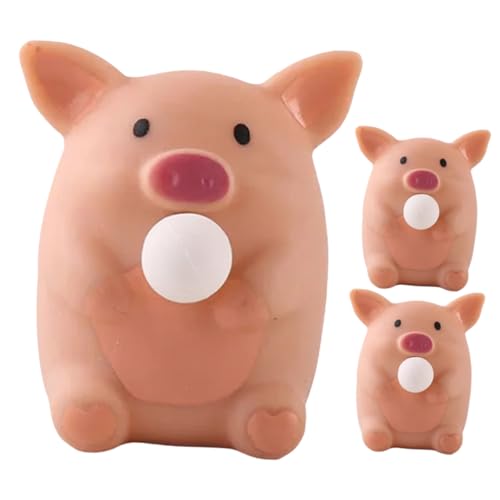KONTONTY Glücksschweinchen 3er Set Lustige Kleine Schweinchen Quetschspielzeuge Stressabbau Für Und Niedliche Dehnbare Und Langsam Aufsteigende Für Feste Und Stress Spielzeug Schweine von KONTONTY