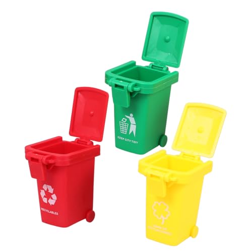 KONTONTY 3 Stücke Mini Spielzeug Kinder Mülleimer Für Kinder Recycling Lernen Spiel Bunte Deckel KONTONTY 3 Stücke Mini Spielzeug Kinder Mülleimer Für Kinder Recycling Lernen Spiel Bunte Deckel von KONTONTY