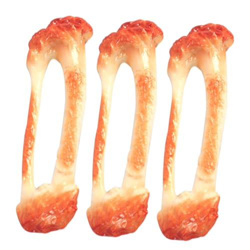 KONTONTY Realistisches Huhn Fake Food Bone Modell Set 3-TLG. Künstliche Lebensmittelknochen Requisite Für Küchendekor von KONTONTY