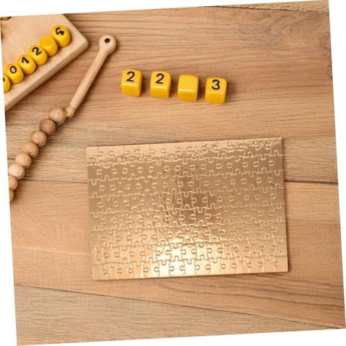 KONTONTY 4 Sätze Blanko-Puzzles Gold Teile DIY Jigsaw Puzzle für Sublimationsspiel zum Bemalen und Gestalten Kreative Bastelidee Langlebiges Malspielzeug Geschenkidee von KONTONTY