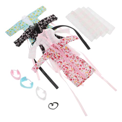 KONTONTY 4 Sets Puppe Mode Kit Pyjama Bademantel Nachtwäsche Handtuch Und Stirnband Für Puppe Kleid KONTONTY 4 Sets Puppe Mode Kit Pyjama Bademantel Nachtwäsche Handtuch Und Stirnband Für Puppe Kleid von KONTONTY
