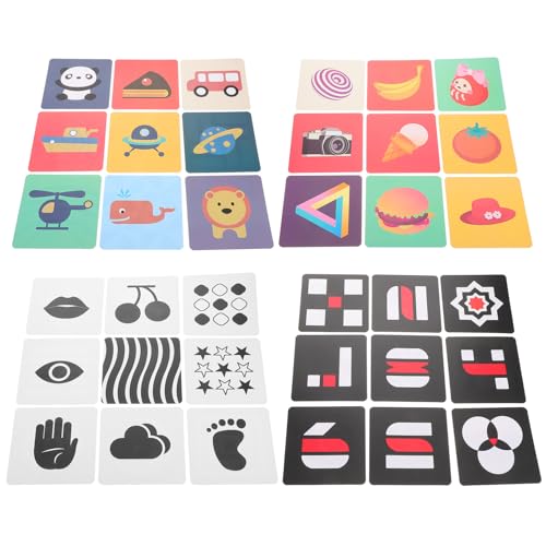 KONTONTY 4 Sätze Schwarz -Weiß -Karte Babyspielzeug schwarz weiß babyspielzeug 0-3 Monate kontrastreiche Karten für Neugeborene Frühentwicklungskarten für Neugeborene Papier KONTONTY 4 Sätze Schwarz -Weiß -Karte Babyspielzeug schwarz weiß babyspielzeug 0-3 Monate kontrastreiche Karten für Neugeborene Frühentwicklungskarten für Neugeborene Papier von KONTONTY