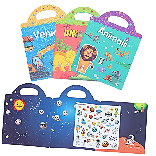 KONTONTY Themen-stickerbuch Für Kinder 4 Sets Lernspielzeug Stickerbuch Lustige Muster von KONTONTY