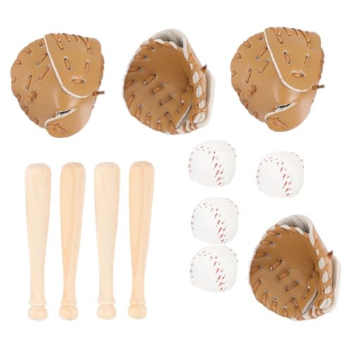 KONTONTY Miniatur-Baseball-Sets Für Puppenhaus Inklusive Schläger Handschuhe Und Bälle Fein Verarbeitet Für Basteln Und Dekoration KONTONTY Miniatur-Baseball-Sets Für Puppenhaus Inklusive Schläger Handschuhe Und Bälle Fein Verarbeitet Für Basteln Und Dekoration von KONTONTY