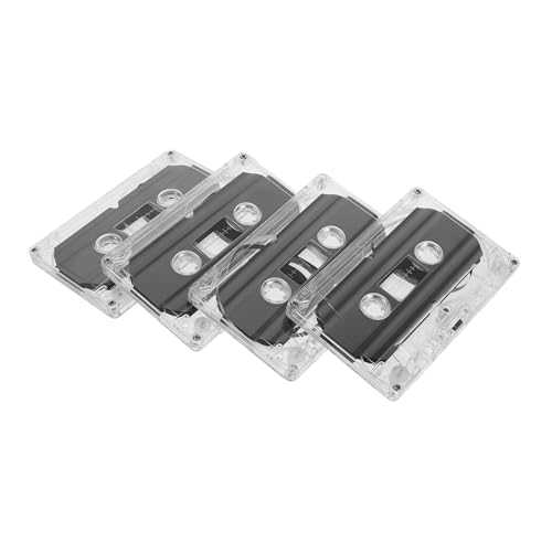 KONTONTY 30-Minuten-Aufnahme Leere Kassettenbänder 4er-Set für Kassettenspieler Recorder Retro-musikaufnahmen von KONTONTY