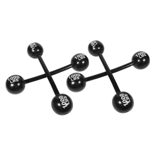 KONTONTY 4 Stück Aufblasbare Langhantelspielzeug Halloween drinnen Gewichtheben Party Spaß lustige Langhantelspielzeuge Langhantelspielzeug aus Kunststoff PVC Black von KONTONTY