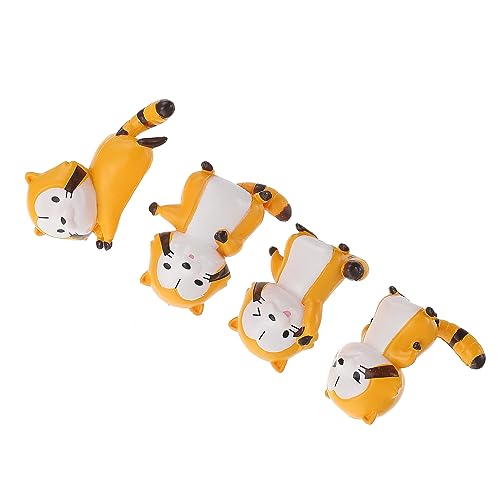 KONTONTY 4stücke Waschbär Figuren Für Feengarten Mini Dekoration Resin Für Kuchen Terrarien Und Gartenlandschaften Niedliche Tierornamente Farben von KONTONTY
