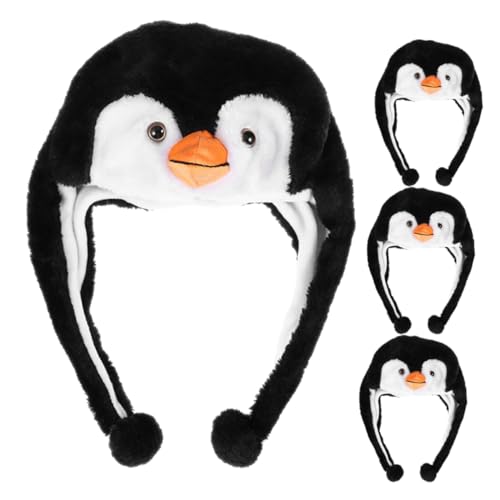 KONTONTY 4 Stück Cartoon Pinguin Hut mit Ohrenschutz Leichtes Material Lustige Party Kopfbedeckung für Kostüm Foto Requisiten Karneval Performance KONTONTY 4 Stück Cartoon Pinguin Hut mit Ohrenschutz Leichtes Material Lustige Party Kopfbedeckung für Kostüm Foto Requisiten Karneval Performance von KONTONTY