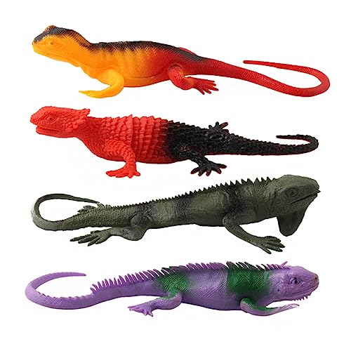 KONTONTY 4 Stück Chamäleon-Modell für kinderspielzeug Tierfiguren für Dekoration hausdeko Dschungeltierfiguren Simulationsdekor Anole Plastik von KONTONTY