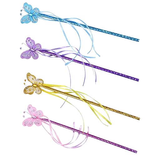 KONTONTY 4 Stück Flash Zauberstab Zauberstab Party Hoch Prinzessin Fee Zauberstäbe Dekorativer Feenstab Feenstab Für Kinderbühnenleistungsprop Angel Fairy Stäbchen Sticks Stoff KONTONTY 4 Stück Flash Zauberstab Zauberstab Party Hoch Prinzessin Fee Zauberstäbe Dekorativer Feenstab Feenstab Für Kinderbühnenleistungsprop Angel Fairy Stäbchen Sticks Stoff von KONTONTY