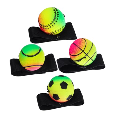 KONTONTY 4 Stück Fluoreszierender Hüpfball Quetschen Kinderspielzeug Matschig Erwachsene Baseball-Return-ballsport-Handgelenk Kugel Am Handgelenk Baseball- Gummi KONTONTY 4 Stück Fluoreszierender Hüpfball Quetschen Kinderspielzeug Matschig Erwachsene Baseball-Return-ballsport-Handgelenk Kugel Am Handgelenk Baseball- Gummi von KONTONTY