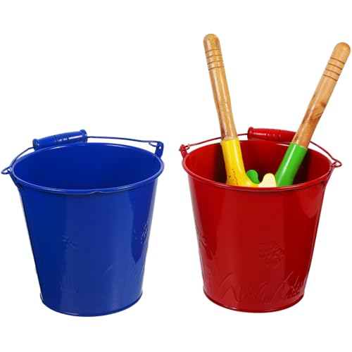 KONTONTY 4 Stück Garten Blecheimer Sandspielzeug Kinderspielzeug Baggerspielzeug gartenwerkzeug gartengeräte Eimerspielzeug zum mit Sand Sandeimer Eisen KONTONTY 4 Stück Garten Blecheimer Sandspielzeug Kinderspielzeug Baggerspielzeug gartenwerkzeug gartengeräte Eimerspielzeug zum mit Sand Sandeimer Eisen von KONTONTY