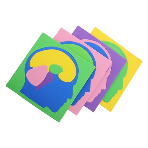 KONTONTY 4 Stück Gehirnrätsel Für Kleine Rätsel Für Erwachsene Gehirn-Puzzle Anatomie-modellspielzeug Lernspielzeug Für Menschliche Gehirnteile Gehirnform-Puzzle Für Eva von KONTONTY