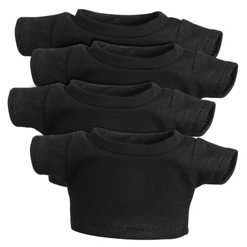 KONTONTY 4 Stück Gestrickte Wiederverwendbare Puppenkleidung Aus Baumwolle Schwarze Stoffbär Kleidung T Shirt Wiederverwendbares Puppenkleid Puppendekor Für KONTONTY 4 Stück Gestrickte Wiederverwendbare Puppenkleidung Aus Baumwolle Schwarze Stoffbär Kleidung T Shirt Wiederverwendbares Puppenkleid Puppendekor Für von KONTONTY