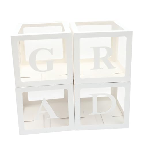 KONTONTY 4 Stück Graduation Balloon Cases aus Hochwertigem Dekorative Boxen für Foto Hintergründe für Abschlussfeiern und Partys Langlebig und Praktisch der Anwendung KONTONTY 4 Stück Graduation Balloon Cases aus Hochwertigem Dekorative Boxen für Foto Hintergründe für Abschlussfeiern und Partys Langlebig und Praktisch der Anwendung von KONTONTY
