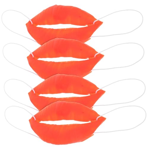 KONTONTY 4 Stücke Halloween Wurst Mund Requisiten Große Rote Lippen Heikles Wurst Mund Für Cosplay Scherz Requisiten von KONTONTY
