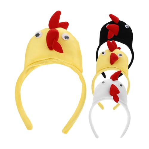 KONTONTY Thanksgiving-stirnband 4 Stück Hühnerhaarreifen Tier-stirnband Jungen Und Mädchen Tierkostüm-requisiten von KONTONTY