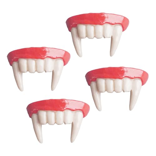 KONTONTY 4 Stück Horror Gebiss Requisitenzähne Falsche Zähne Trick Or Treat Zähne Falsche Zahnkappe Fangzähne Cosplay Requisiten Kostüm Cosplay KONTONTY 4 Stück Horror Gebiss Requisitenzähne Falsche Zähne Trick Or Treat Zähne Falsche Zahnkappe Fangzähne Cosplay Requisiten Kostüm Cosplay von KONTONTY