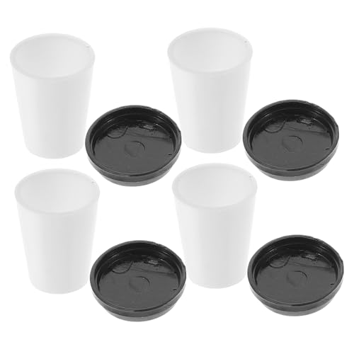 KONTONTY 4 Stück Kaffeetassenmodell Minitassen für Kaffee Mini-Puppenhauszubehör winzige Getränkebecher Dollhouse Mini -Tassen kleine Espressotassen Mini-Espressotassen Plastik von KONTONTY