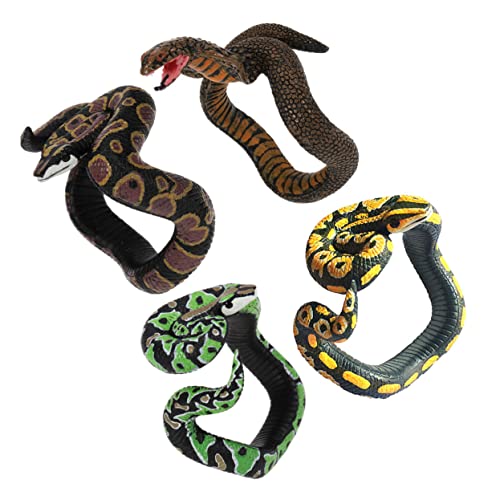 KONTONTY 4 Stück Lustige Kunstschlangen Armbänder Trickspielzeug für Halloween und Partys für Scherze und Streiche aus Langlebigem Gefertigt von KONTONTY
