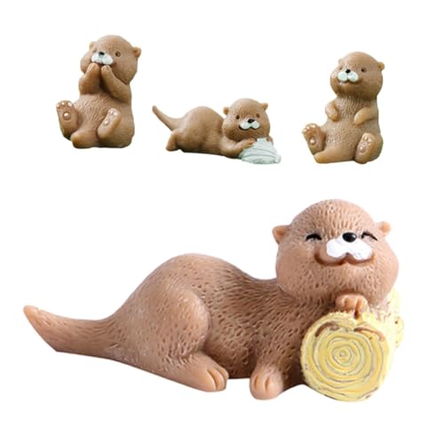 KONTONTY 4stücke Miniatur Otter Figuren Resin Deko Für Terrarien Kuchen-Dekoration Heimdekoration Niedliche Otter Statue Für Bastelprojekte Langlebig Und Einzigartig KONTONTY 4stücke Miniatur Otter Figuren Resin Deko Für Terrarien Kuchen-Dekoration Heimdekoration Niedliche Otter Statue Für Bastelprojekte Langlebig Und Einzigartig von KONTONTY