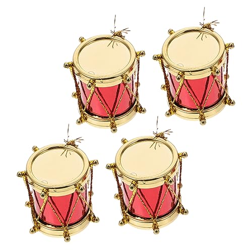 KONTONTY 4 Stück Mini Musikinstrumente für Puppenhaus Teiliges Schlagzeug Zubehör für Realistische Miniaturdekorationen für Szenen und Puppenhaus Designs KONTONTY 4 Stück Mini Musikinstrumente für Puppenhaus Teiliges Schlagzeug Zubehör für Realistische Miniaturdekorationen für Szenen und Puppenhaus Designs von KONTONTY