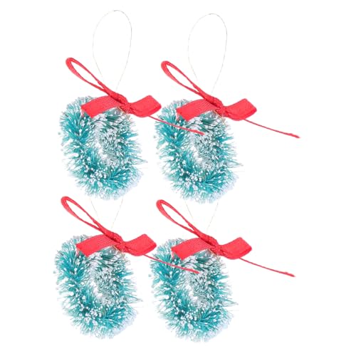 KONTONTY 4 Stück Mini Weihnachtskränze Kleine Deko Blumenkränze Miniatur Kränze Für Puppenhaus Weihnachtsbaum Hängende Ornamente Festliche Möbelaccessoires KONTONTY 4 Stück Mini Weihnachtskränze Kleine Deko Blumenkränze Miniatur Kränze Für Puppenhaus Weihnachtsbaum Hängende Ornamente Festliche Möbelaccessoires von KONTONTY