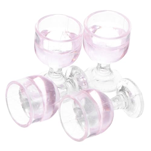 KONTONTY 4 Stück Mini Weingläser Teiliges Set für Puppenhaus Gläser zur Dekoration für Kreative Bastelprojekte Zubehör für Puppenmöbel und Feiern KONTONTY 4 Stück Mini Weingläser Teiliges Set für Puppenhaus Gläser zur Dekoration für Kreative Bastelprojekte Zubehör für Puppenmöbel und Feiern von KONTONTY