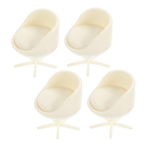 KONTONTY 4 Stück Model Drehstuhl Mini -Hausdekoration dekorativer Puppenstuhl entzückende Puppenmöbel dekorativer Miniaturstuhl Desktop-Mini-Möbel Mini Möbel Abs Weiß KONTONTY 4 Stück Model Drehstuhl Mini -Hausdekoration dekorativer Puppenstuhl entzückende Puppenmöbel dekorativer Miniaturstuhl Desktop-Mini-Möbel Mini Möbel Abs Weiß von KONTONTY