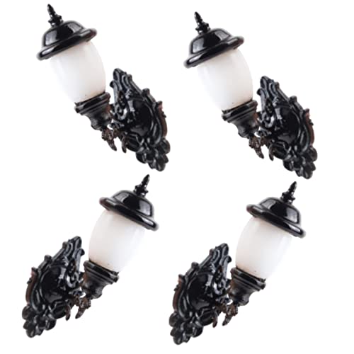 KONTONTY 4 Stück Modell Wandleuchte Mini Puppenhaus winziges Wandlampenmodell kleine Lampe Sand Tisch Wandleuchte sandtisch selber Machen Sandtisch dekorative Lampe Abs von KONTONTY