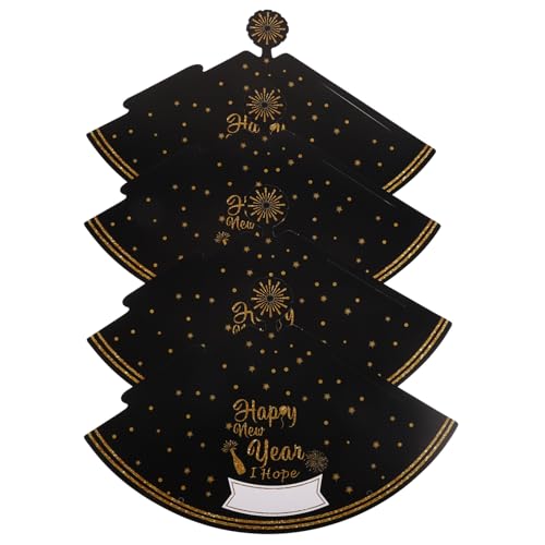 KONTONTY 4 Stück Neujahrs Partyhüte Leichte Papier Kegelhüte Festliche Kopfbedeckung für Silvester Countdown Party Requisiten für Erwachsene KONTONTY 4 Stück Neujahrs Partyhüte Leichte Papier Kegelhüte Festliche Kopfbedeckung für Silvester Countdown Party Requisiten für Erwachsene von KONTONTY