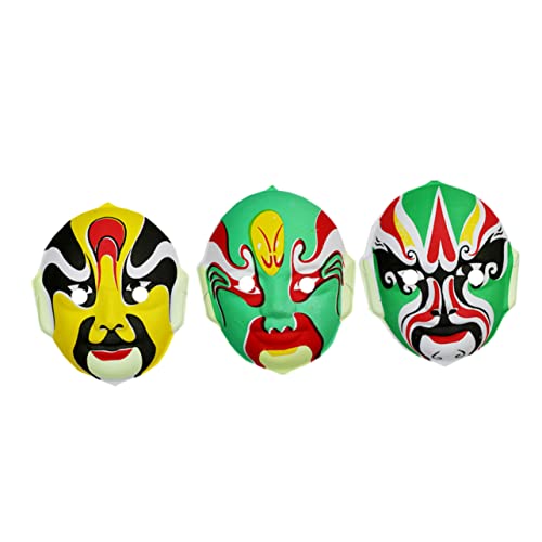 KONTONTY 4 Stück Party-Maske Oper Maskerade traditionelle Masken japanische Maske Maskerade-Maske Cosplay-Maske Halloween-Partymaske bilden Facebook China schmücken Kind Requisiten von KONTONTY