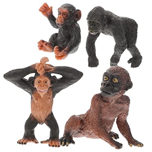 KONTONTY 4stücke Teiliges Schimpansen-Figuren-Set Aus Strapazierfähigem Realistische Tiermodelle Für Kinderzimmer Sammlerstücke Und Fotorequisiten Für KONTONTY 4stücke Teiliges Schimpansen-Figuren-Set Aus Strapazierfähigem Realistische Tiermodelle Für Kinderzimmer Sammlerstücke Und Fotorequisiten Für von KONTONTY