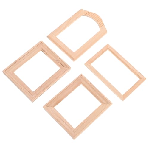 KONTONTY Puppenhaus-minimöbel Im Maßstab 1:12 4 Stück Mini-bilderrahmen Holzhandwerk Für Puppenhaus-Dekoration Und Spielen KONTONTY Puppenhaus-minimöbel Im Maßstab 1:12 4 Stück Mini-bilderrahmen Holzhandwerk Für Puppenhaus-Dekoration Und Spielen von KONTONTY
