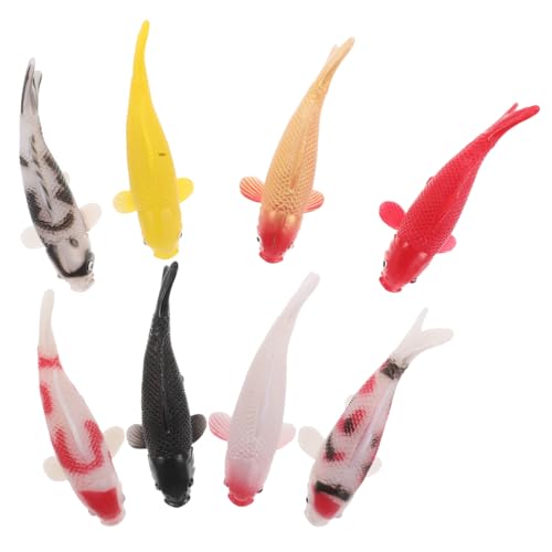 KONTONTY 4 Stück Realistische Miniatur Koi Fisch Figuren aus Weichem PVC Detailgetreue Kleine Fisch Skulpturen als Dekoration und Fotorequisit Langlebige Farbbeständige Fischornamente für KONTONTY 4 Stück Realistische Miniatur Koi Fisch Figuren aus Weichem PVC Detailgetreue Kleine Fisch Skulpturen als Dekoration und Fotorequisit Langlebige Farbbeständige Fischornamente für von KONTONTY