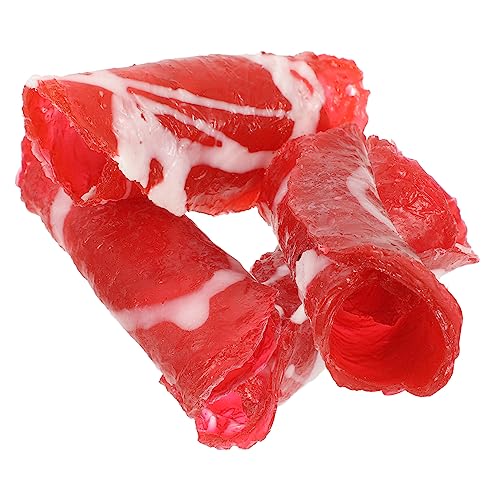 KONTONTY 4 Stück Realistisches Fake Meat Roll Teilig Küchen Lebensmittelechtes Kunstfleisch Modell für Partydeko Restaurantdisplay und Kindererziehung von KONTONTY