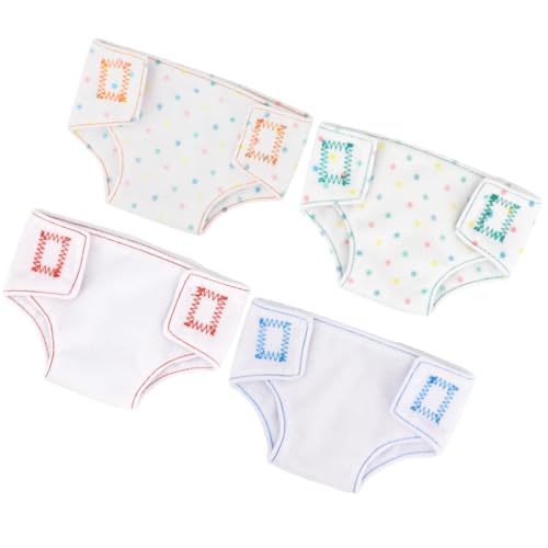 KONTONTY 45 7 cm Lange Amerikanische Puppenunterhosen 4-teiliges Anziehspielzeug Unterwäsche Für Puppen Sicheres Robustes Anziehzubehör Rollenspielspielzeug Für Jungen Und Mädchen von KONTONTY
