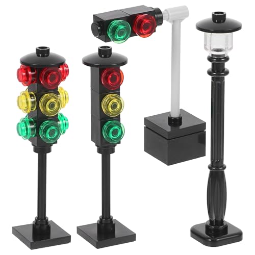 KONTONTY Mini-verkehrssignal-Modell-Set Für Sandkasten 4-TLG. Pädagogisches Ampel-Spielzeug Für Grün-gelbes Kleinkind-spielset von KONTONTY