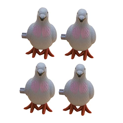 KONTONTY 4 Stück Simulation Taube kinderzimmerdeko für kinderspielzeuge Lernspielzeug Tierisches Cartoon-Taube-Modell Cartoon Taube Plastik Grey von KONTONTY