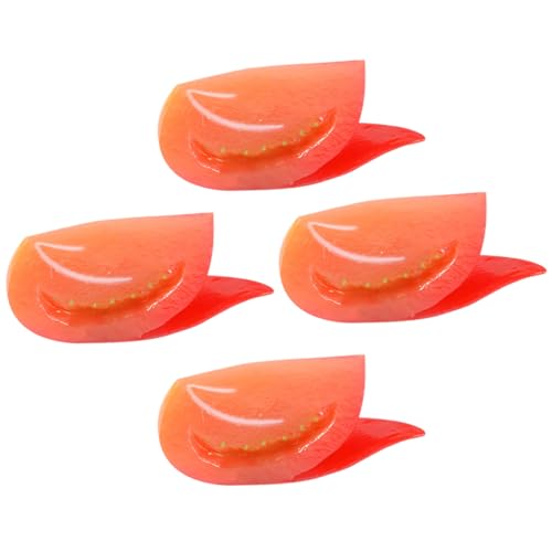KONTONTY Realistische Tomatenscheiben Gefälschte Tomaten Gemüse-Requisiten 4 Stück PVC Künstliche Lebensmittel Für Die Küche KONTONTY Realistische Tomatenscheiben Gefälschte Tomaten Gemüse-Requisiten 4 Stück PVC Künstliche Lebensmittel Für Die Küche von KONTONTY