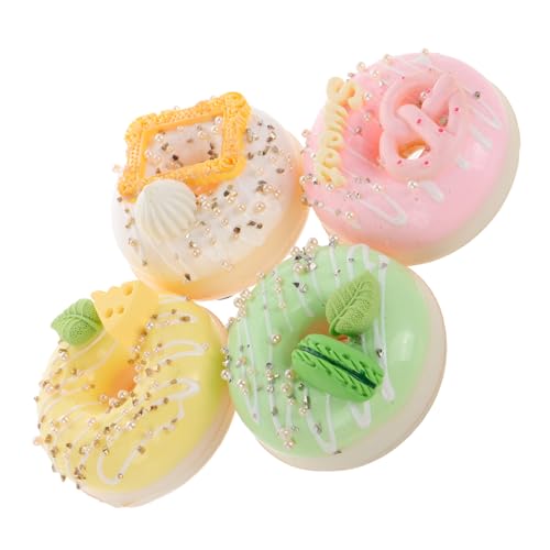 KONTONTY 4 Stück Simuliertes Obstkuchenmodell gefälschte Donut-Modelle Künstliche Donuts, Essens-Requisiten simulierte gefälschte Donuts künstliche Desserts Requisiten Kühlschrankmagnet PVC KONTONTY 4 Stück Simuliertes Obstkuchenmodell gefälschte Donut-Modelle Künstliche Donuts, Essens-Requisiten simulierte gefälschte Donuts künstliche Desserts Requisiten Kühlschrankmagnet PVC von KONTONTY