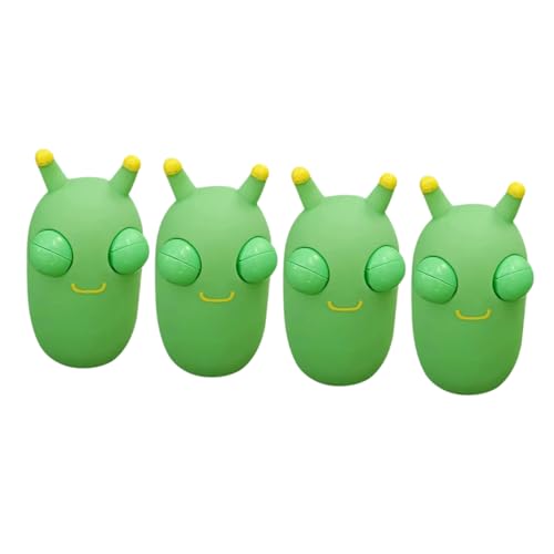 KONTONTY 4 Stück Squeeze Bug interaktives kinderspielzeug Schule Farberkennung sensorisches sensorisches Wurm-Fidget- PVC Green KONTONTY 4 Stück Squeeze Bug interaktives kinderspielzeug Schule Farberkennung sensorisches sensorisches Wurm-Fidget- PVC Green von KONTONTY
